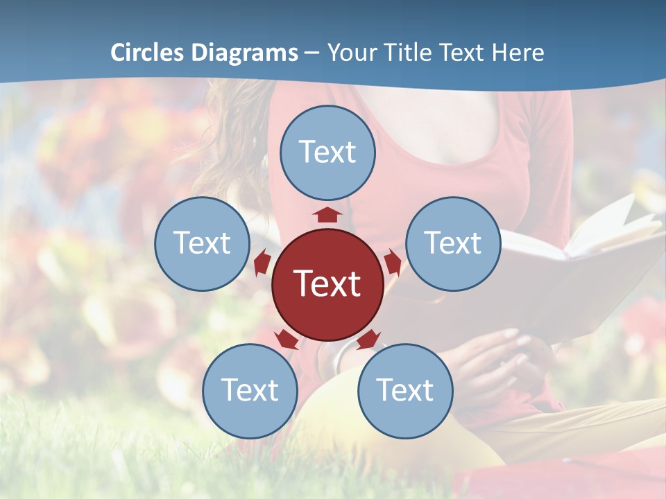 Book Lying Grass PowerPoint Template