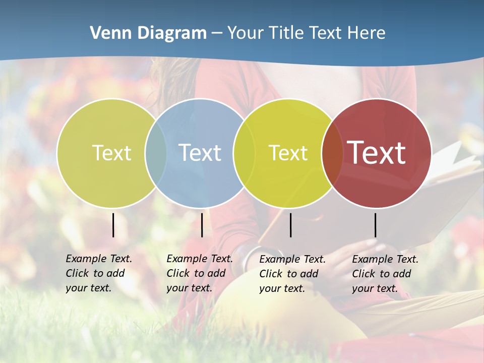 Book Lying Grass PowerPoint Template