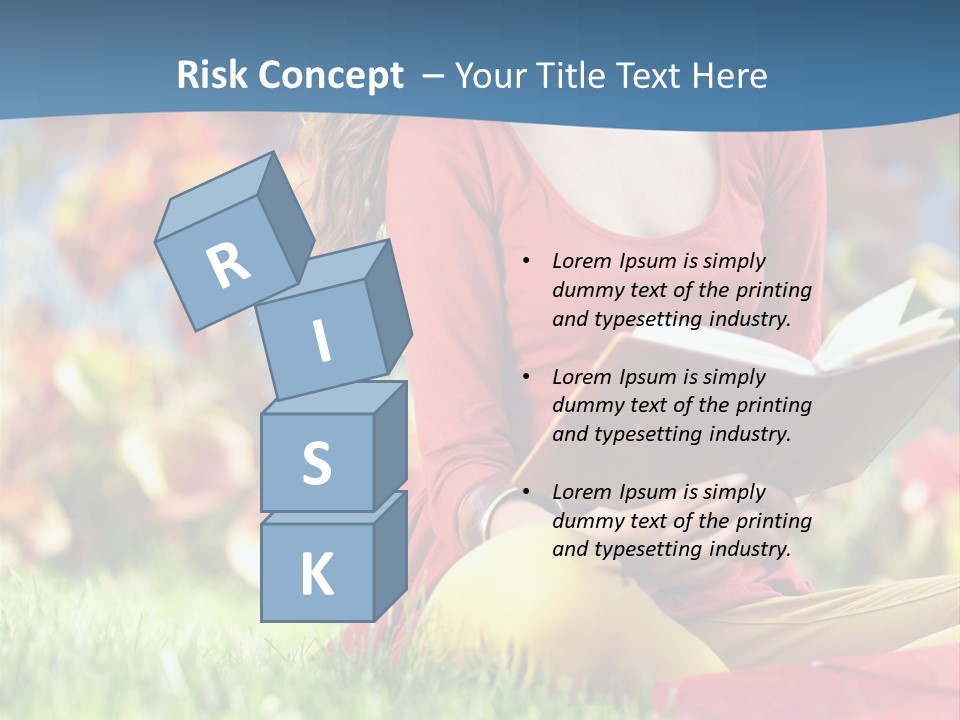 Book Lying Grass PowerPoint Template