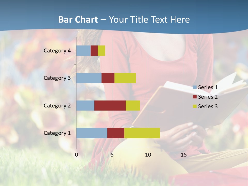 Book Lying Grass PowerPoint Template