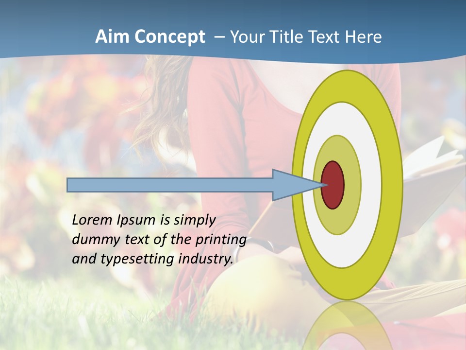Book Lying Grass PowerPoint Template