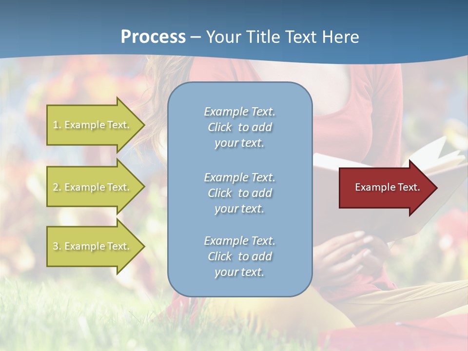 Book Lying Grass PowerPoint Template