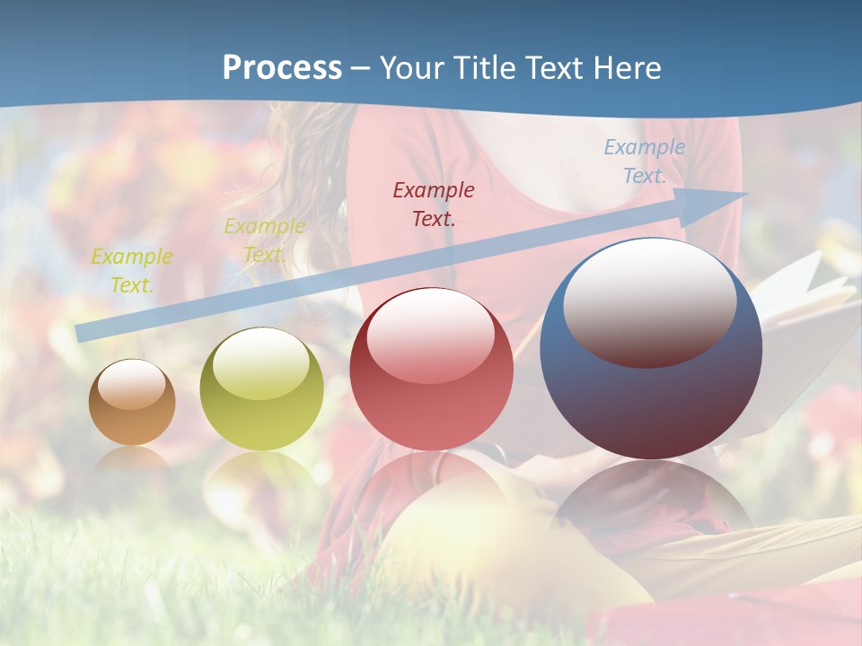 Book Lying Grass PowerPoint Template