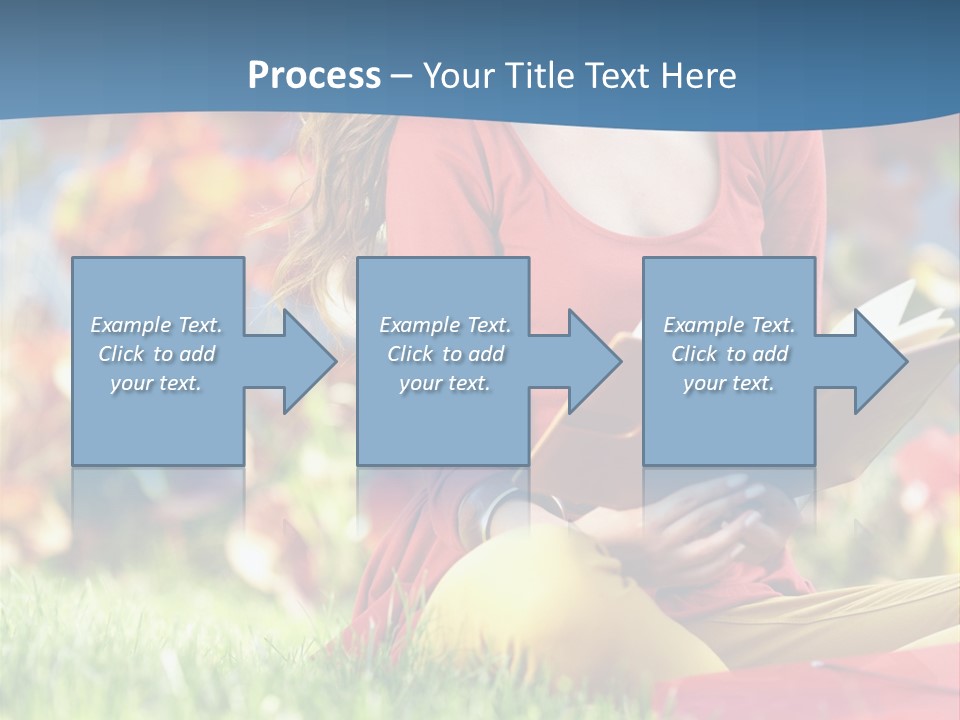 Book Lying Grass PowerPoint Template