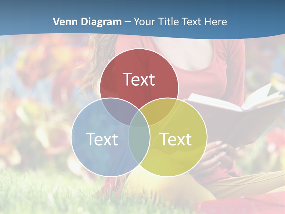 Book Lying Grass PowerPoint Template