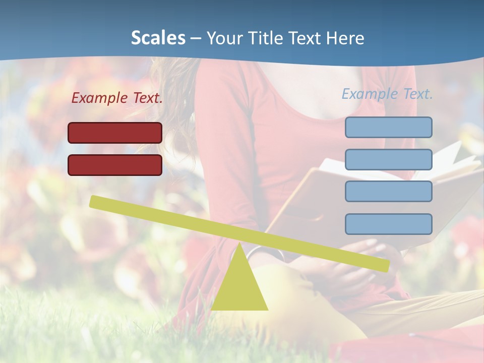 Book Lying Grass PowerPoint Template