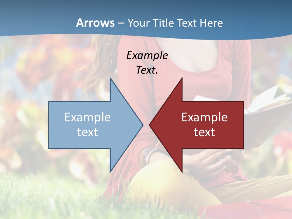 Book Lying Grass PowerPoint Template