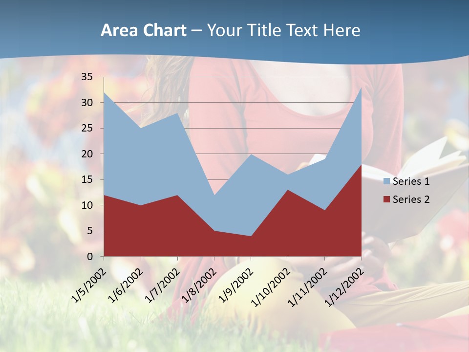 Book Lying Grass PowerPoint Template