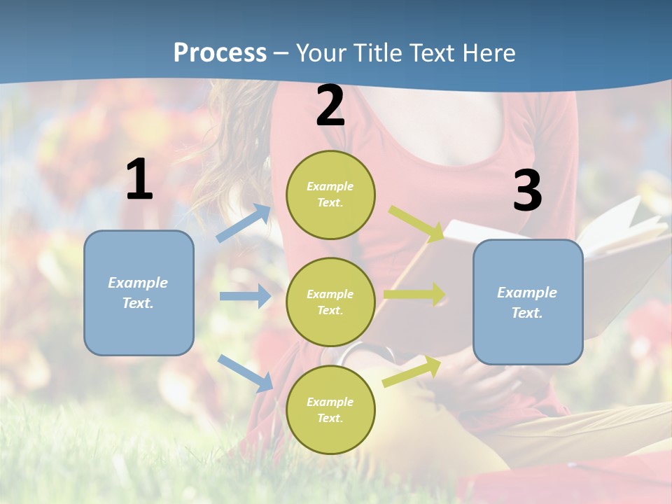 Book Lying Grass PowerPoint Template