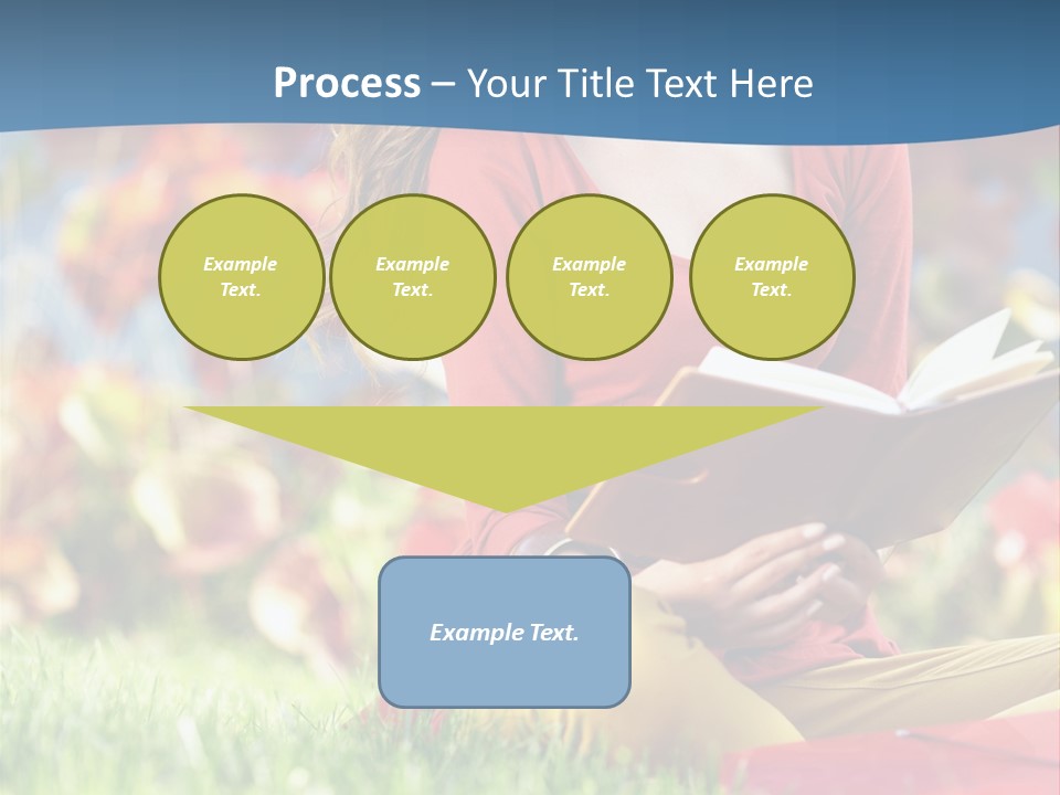 Book Lying Grass PowerPoint Template