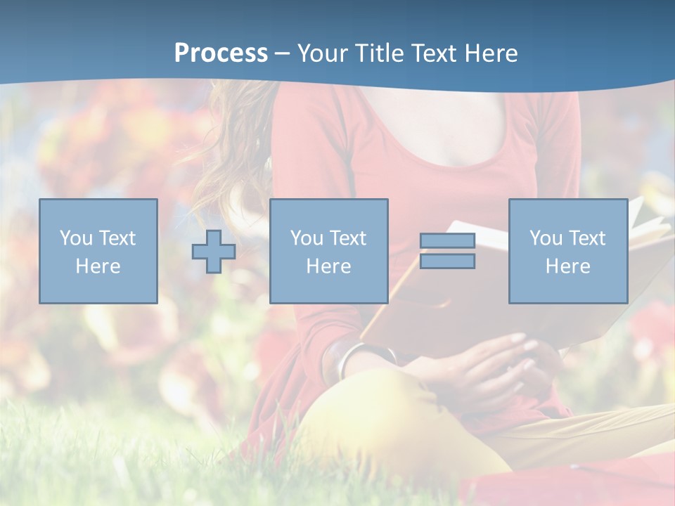 Book Lying Grass PowerPoint Template