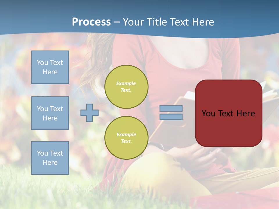 Book Lying Grass PowerPoint Template