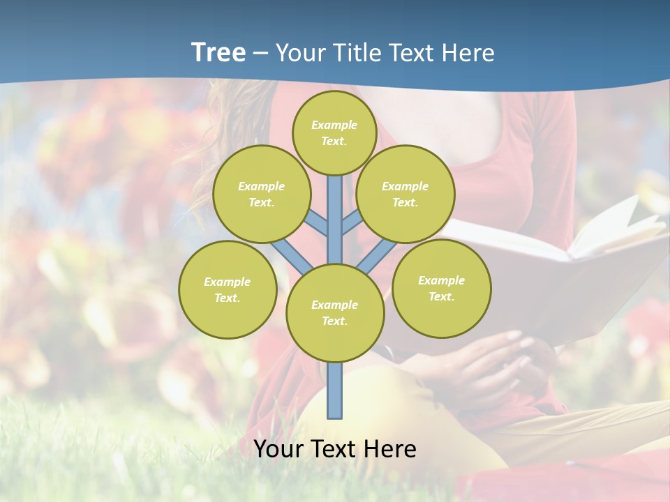 Book Lying Grass PowerPoint Template