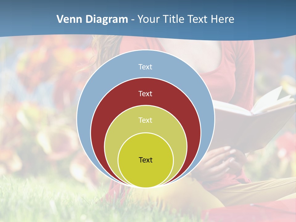 Book Lying Grass PowerPoint Template
