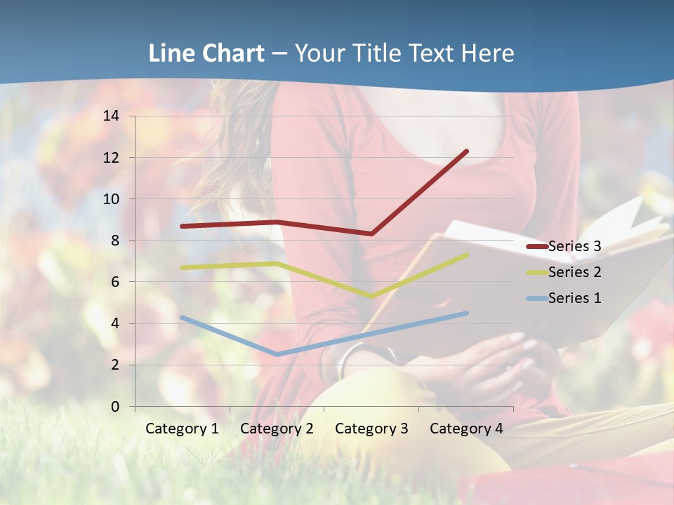 Book Lying Grass PowerPoint Template