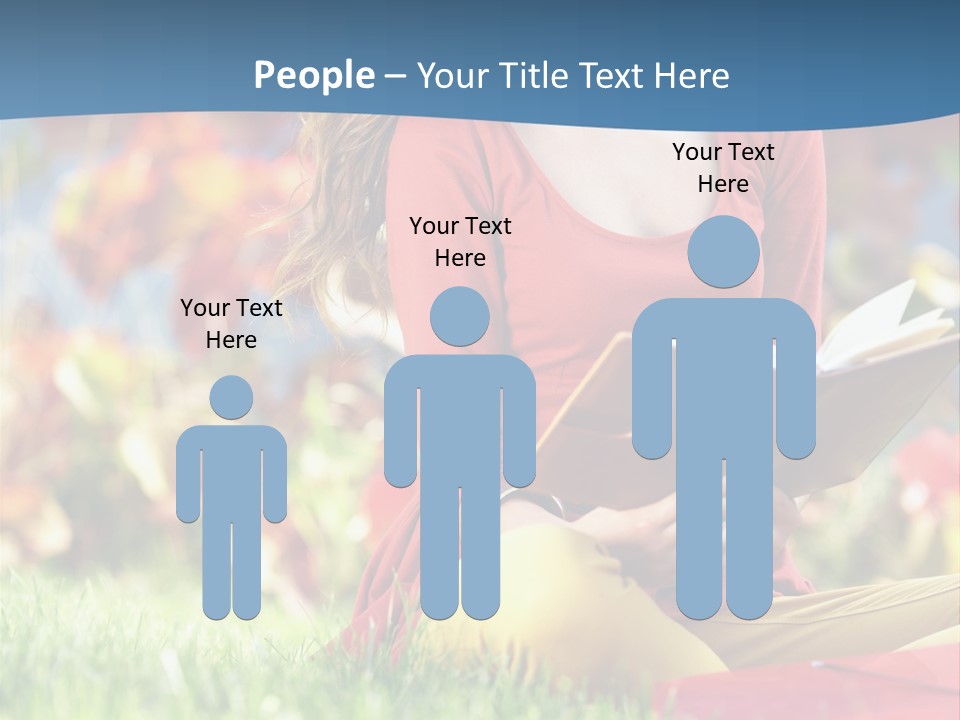 Book Lying Grass PowerPoint Template