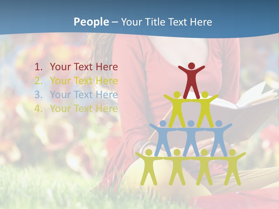 Book Lying Grass PowerPoint Template