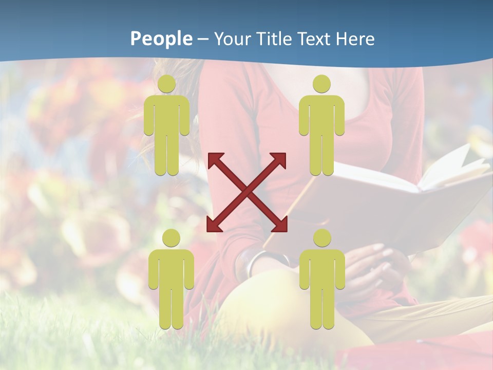 Book Lying Grass PowerPoint Template