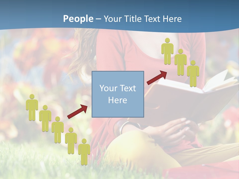 Book Lying Grass PowerPoint Template