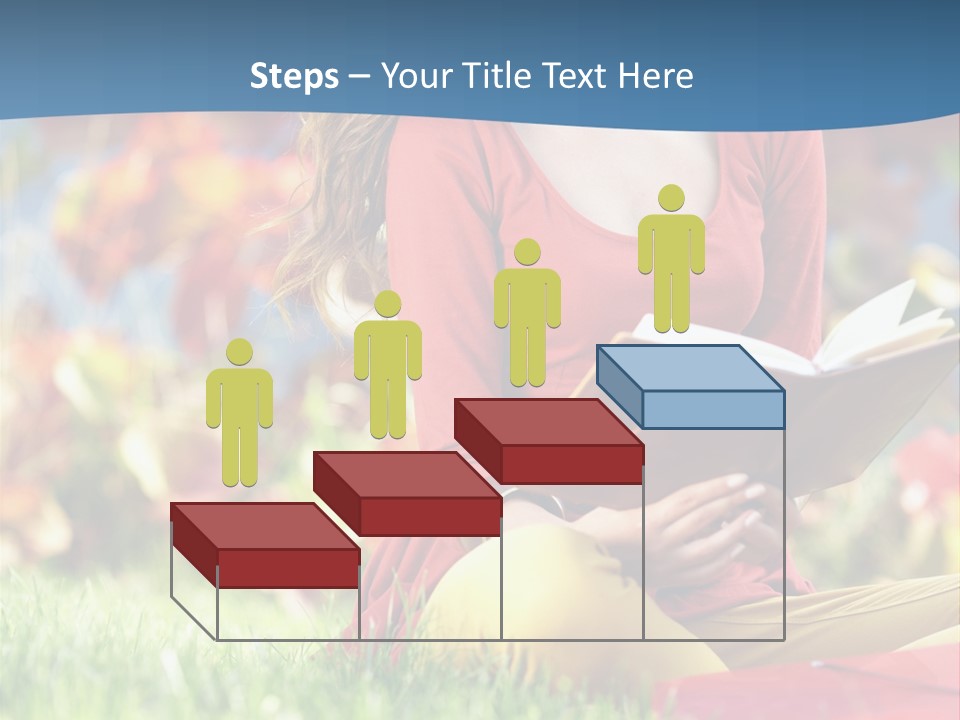 Book Lying Grass PowerPoint Template