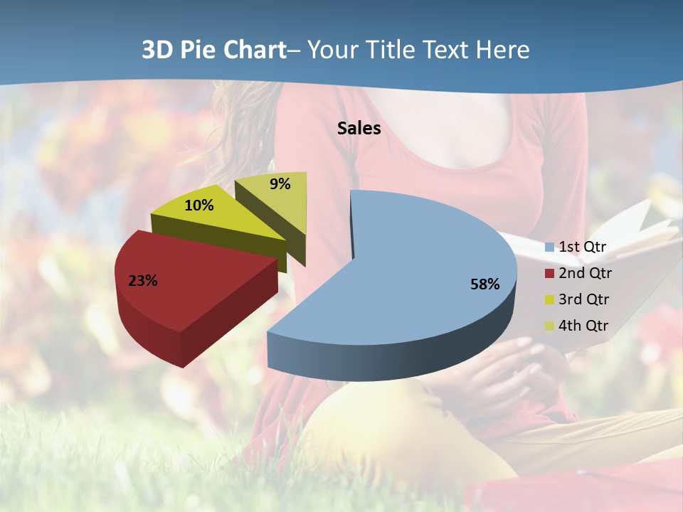 Book Lying Grass PowerPoint Template