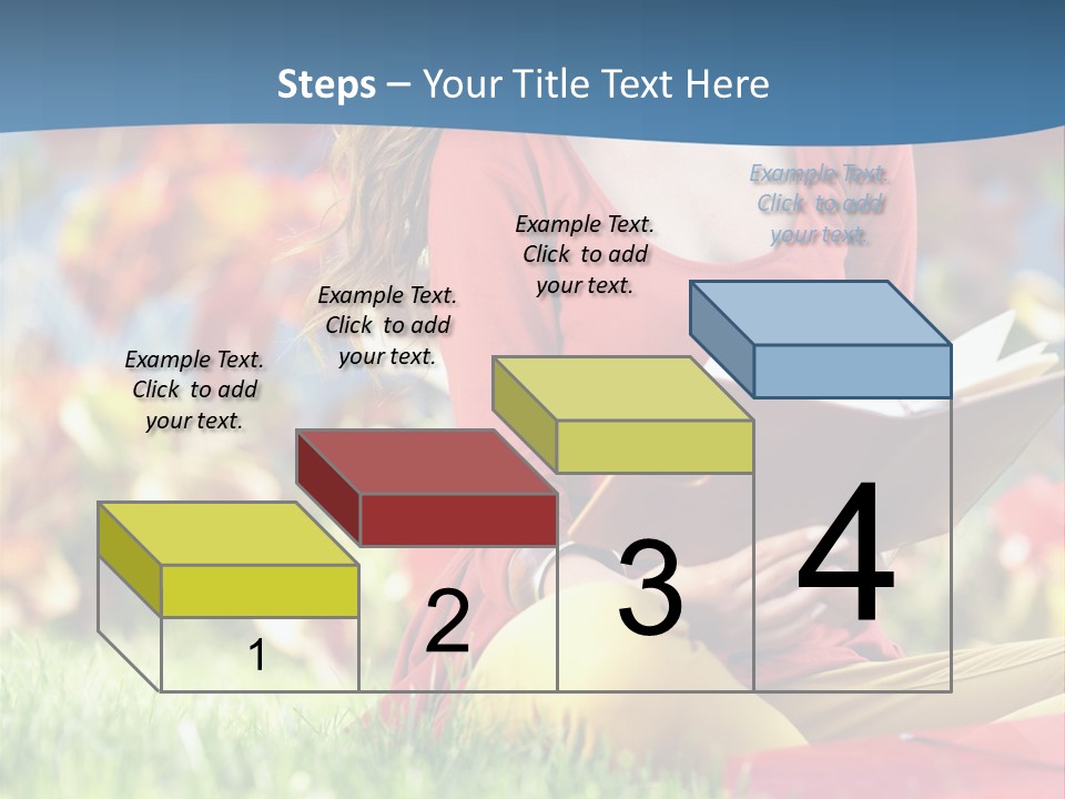 Book Lying Grass PowerPoint Template
