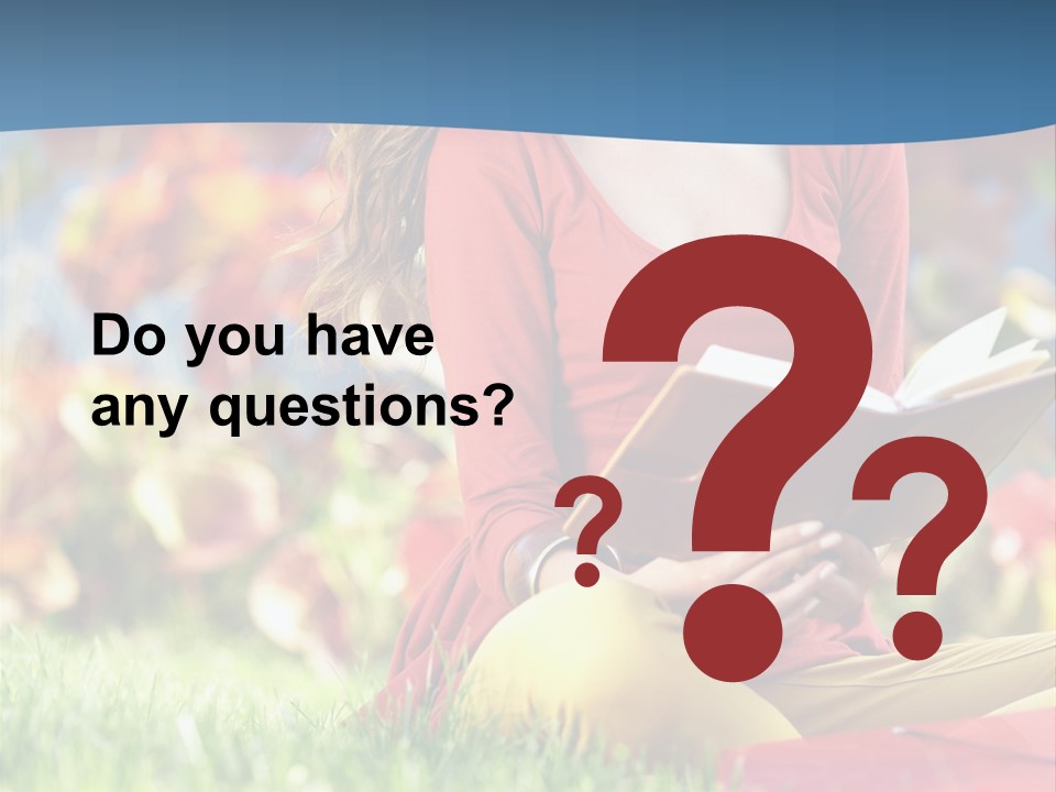 Book Lying Grass PowerPoint Template