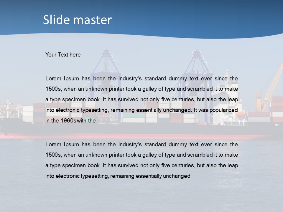 Vessel Nautical Freighter PowerPoint Template