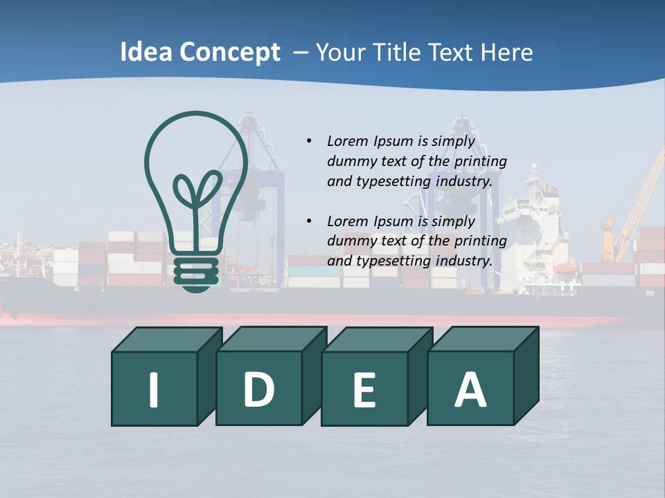 Vessel Nautical Freighter PowerPoint Template