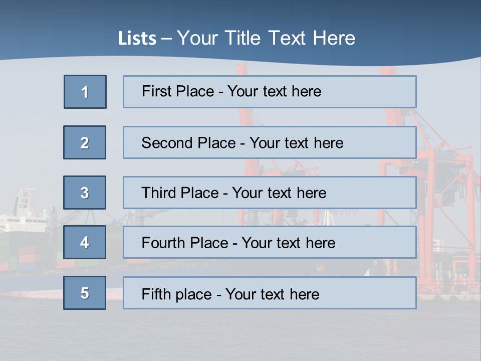 Freighter Terminal Loading PowerPoint Template