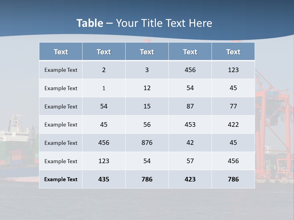 Freighter Terminal Loading PowerPoint Template