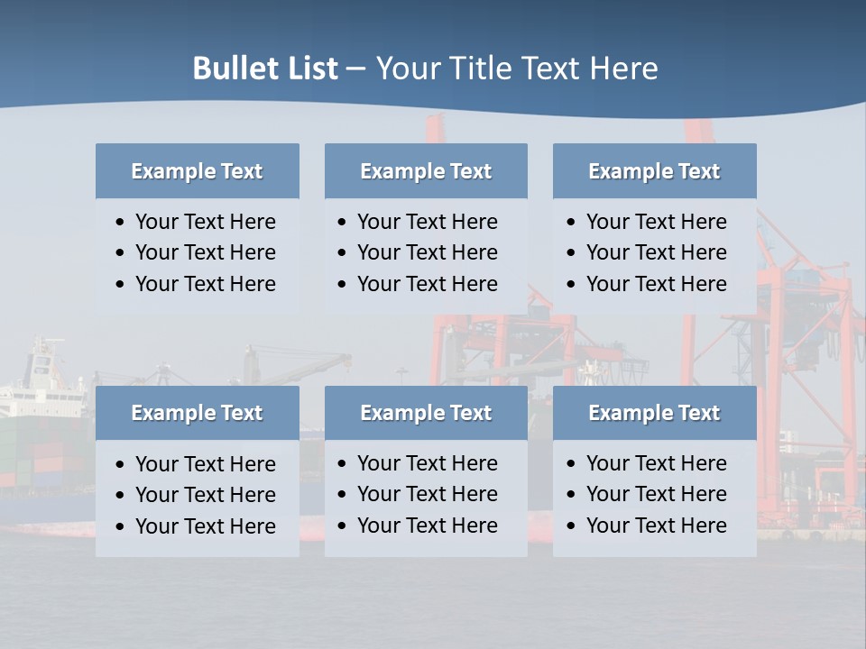 Freighter Terminal Loading PowerPoint Template