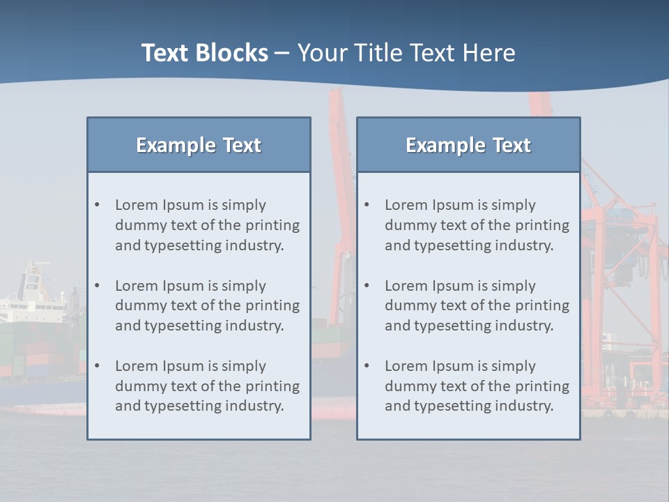 Freighter Terminal Loading PowerPoint Template