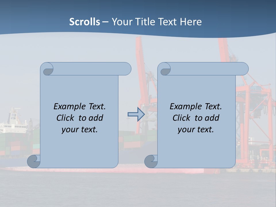 Freighter Terminal Loading PowerPoint Template