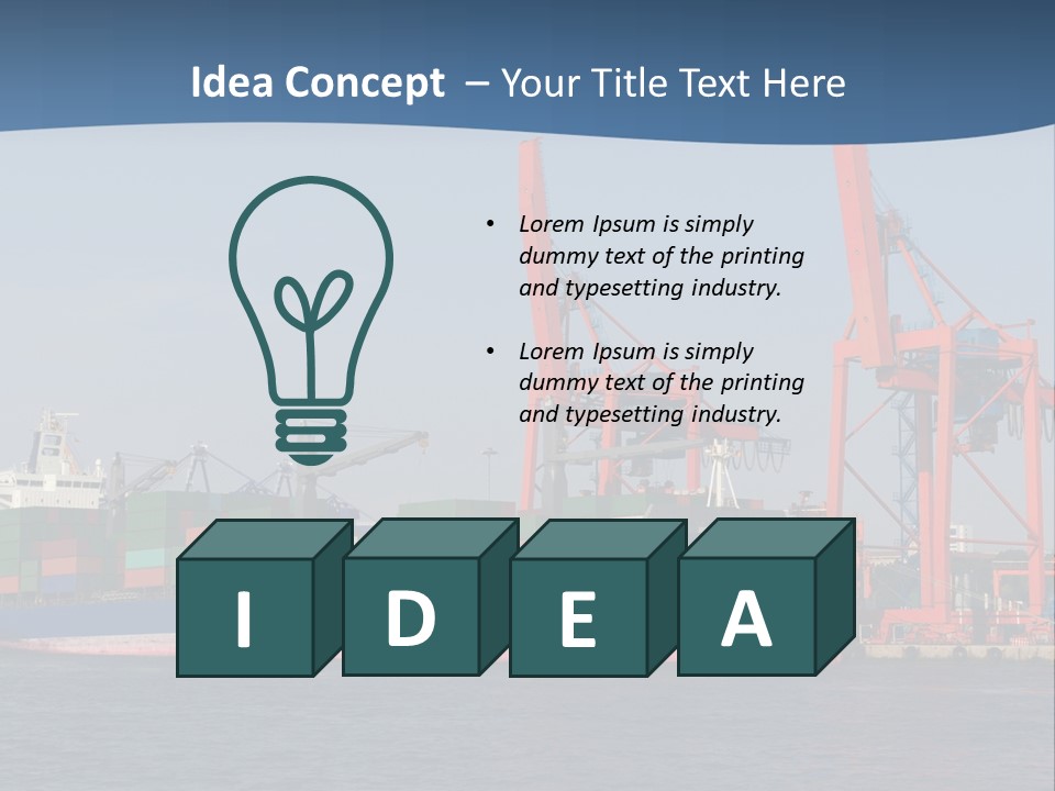 Freighter Terminal Loading PowerPoint Template