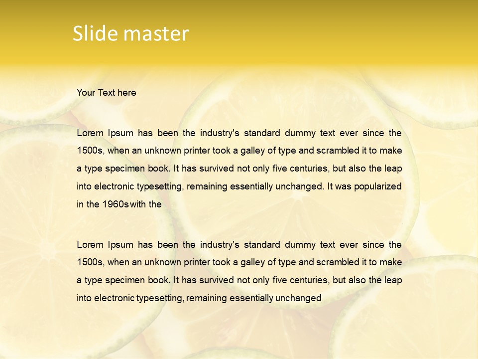 Lemon Sour Citrus PowerPoint Template