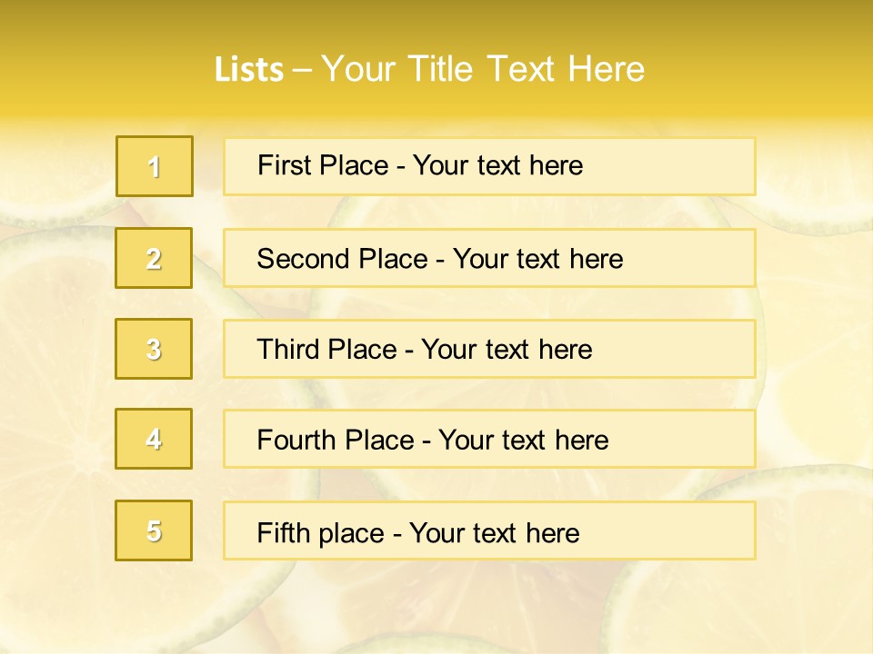 Lemon Sour Citrus PowerPoint Template