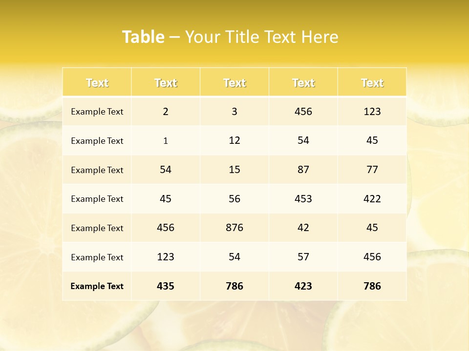 Lemon Sour Citrus PowerPoint Template