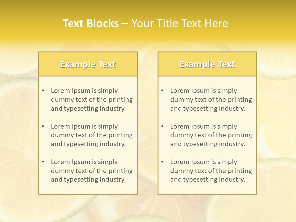 Lemon Sour Citrus PowerPoint Template