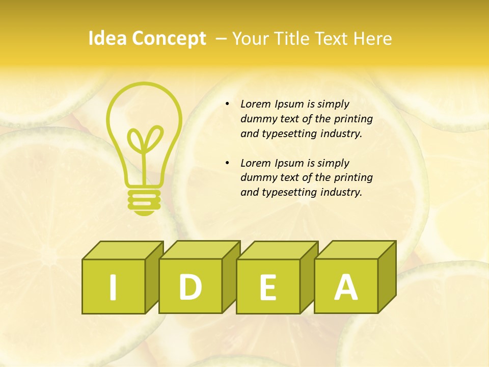 Lemon Sour Citrus PowerPoint Template