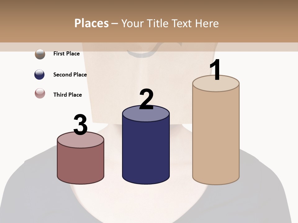 Copy Space Reflect On White PowerPoint Template