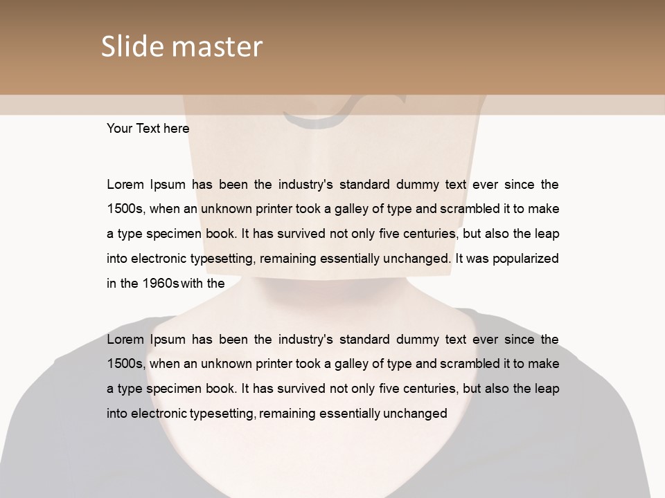 Copy Space Reflect On White PowerPoint Template