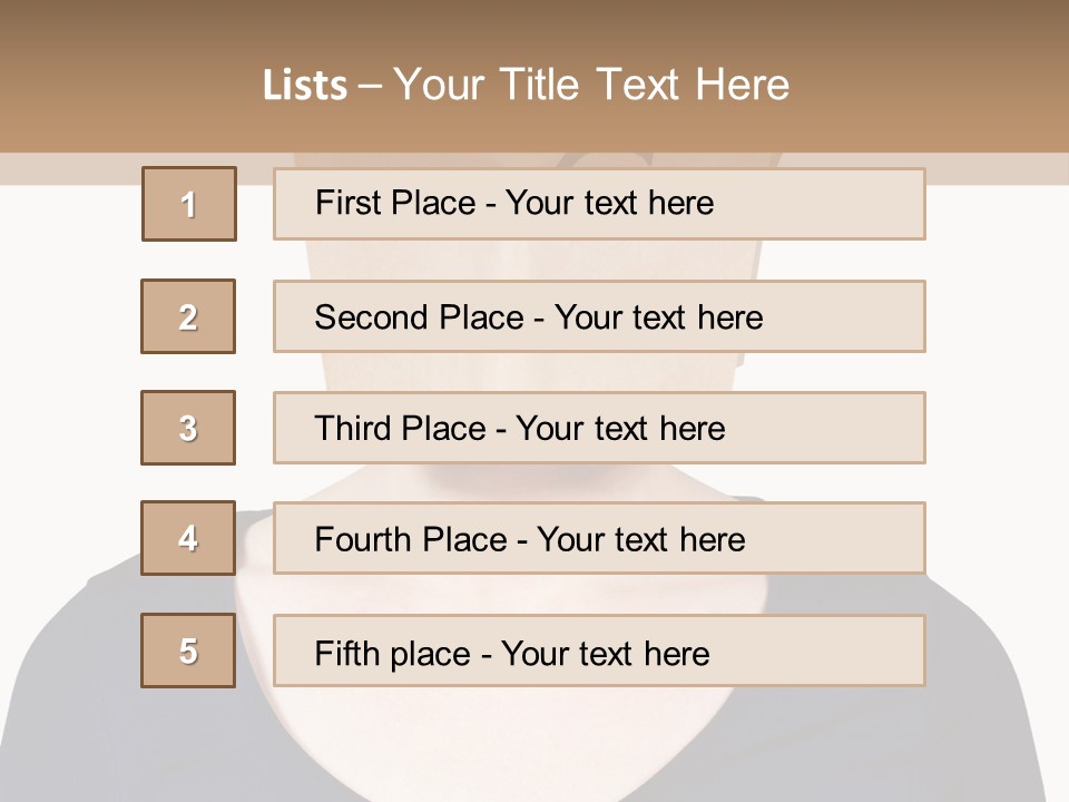 Copy Space Reflect On White PowerPoint Template
