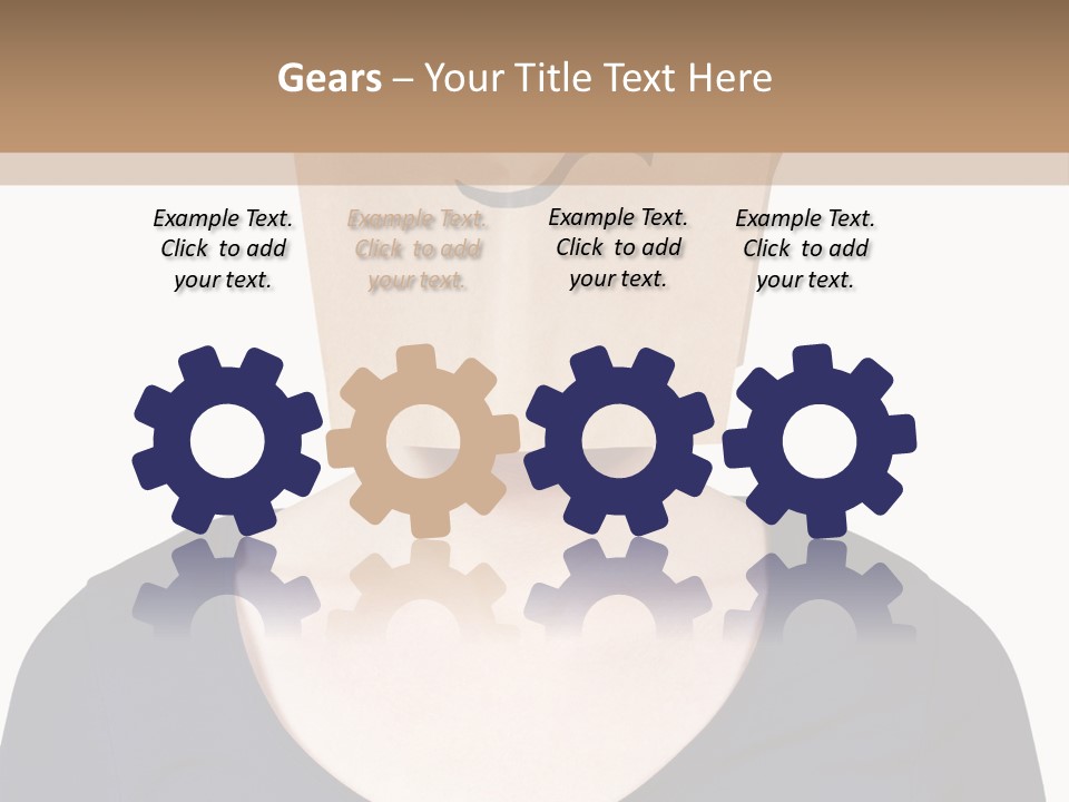 Copy Space Reflect On White PowerPoint Template