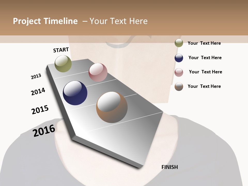 Copy Space Reflect On White PowerPoint Template