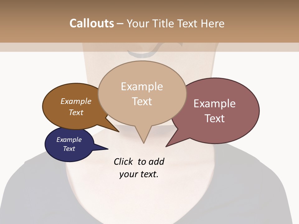 Copy Space Reflect On White PowerPoint Template