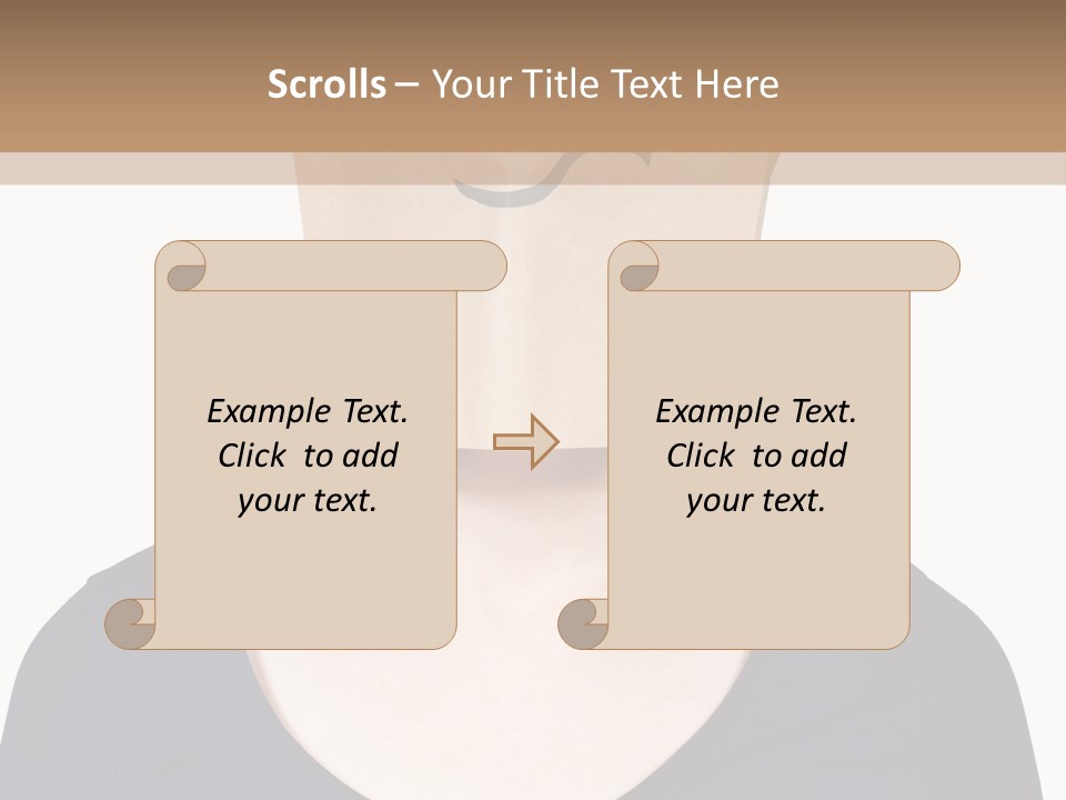 Copy Space Reflect On White PowerPoint Template