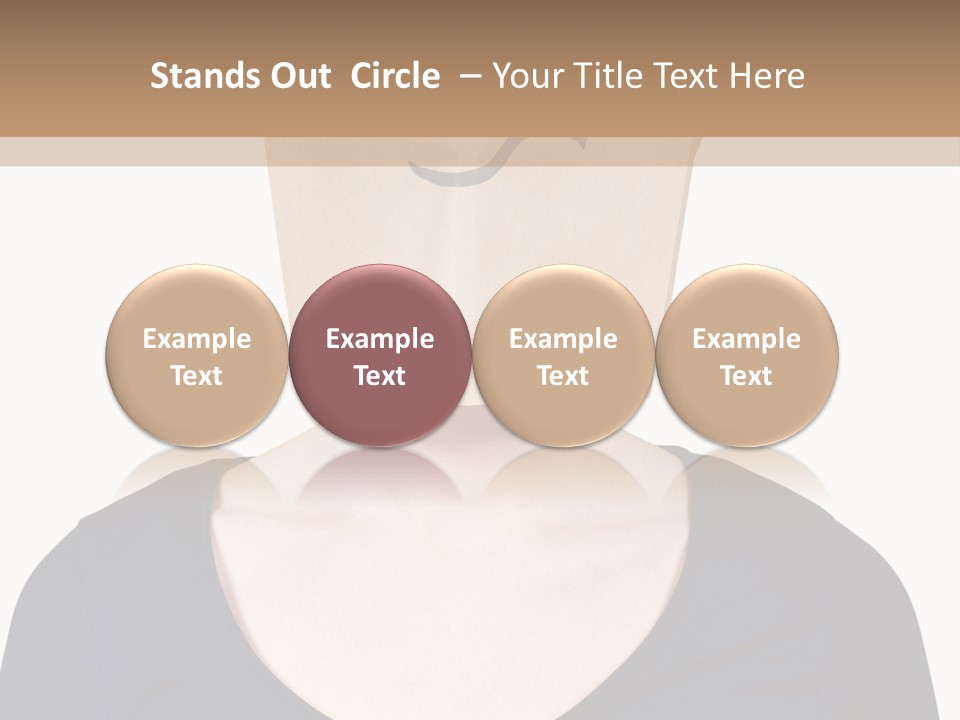 Copy Space Reflect On White PowerPoint Template