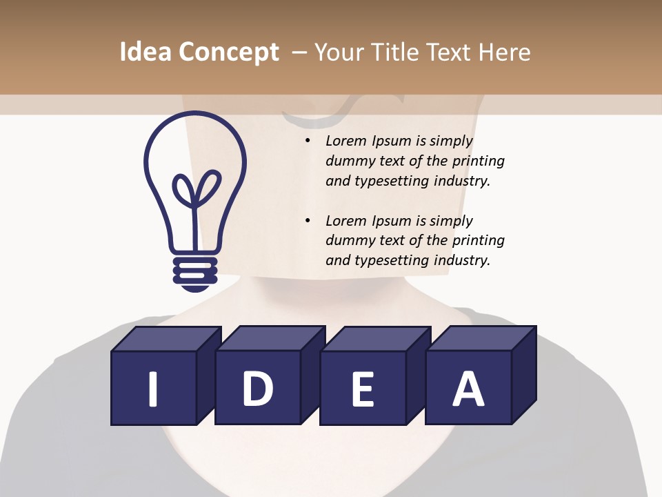 Copy Space Reflect On White PowerPoint Template