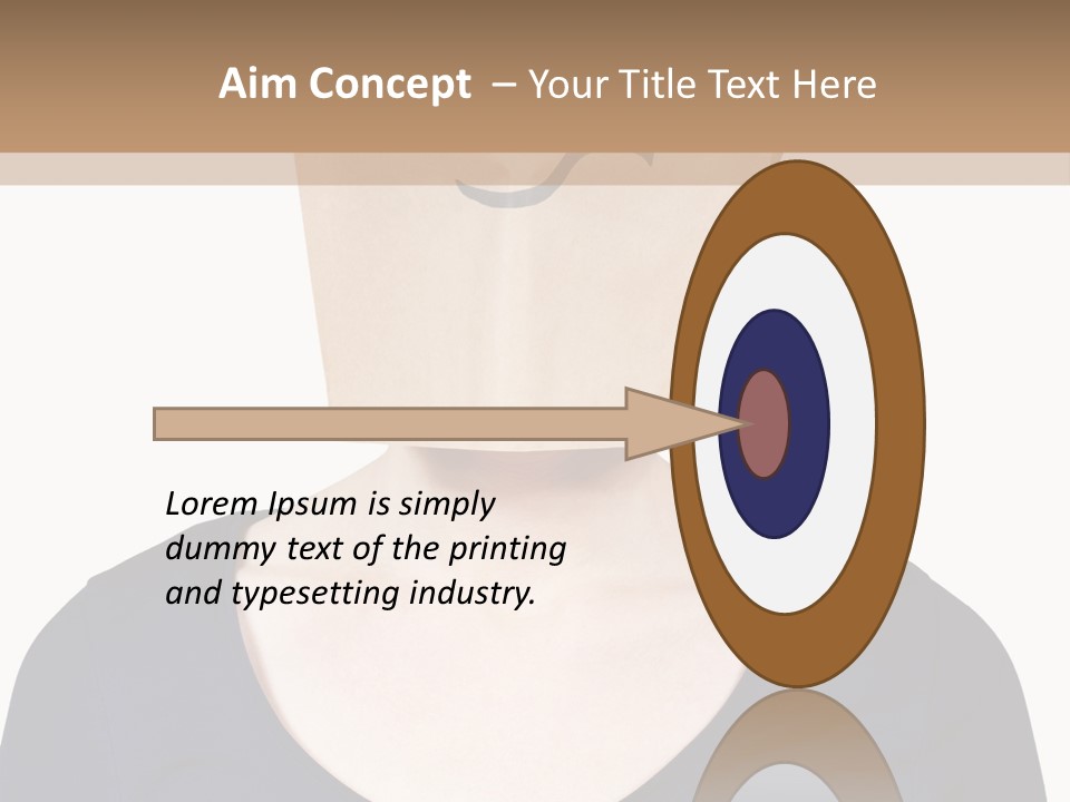 Copy Space Reflect On White PowerPoint Template